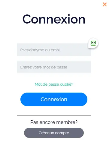Connexion des membres du ScratchMania CASINO