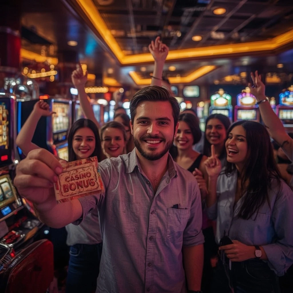 une personne tenant un bonus SCRATCHMANIA CASINO